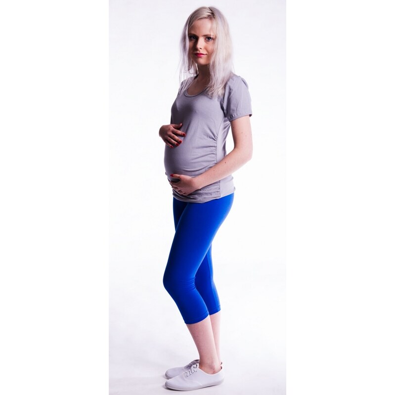 Be MaaMaa Těhotenské barevné legíny 3/4 délky - tm. modrá, vel. M 109334900