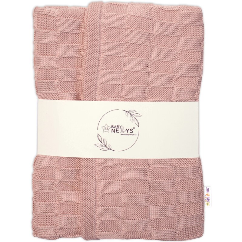 Baby Nellys Luxusní bavlněná pletená deka, dečka CUBE, 80 x 100 cm - 99927337