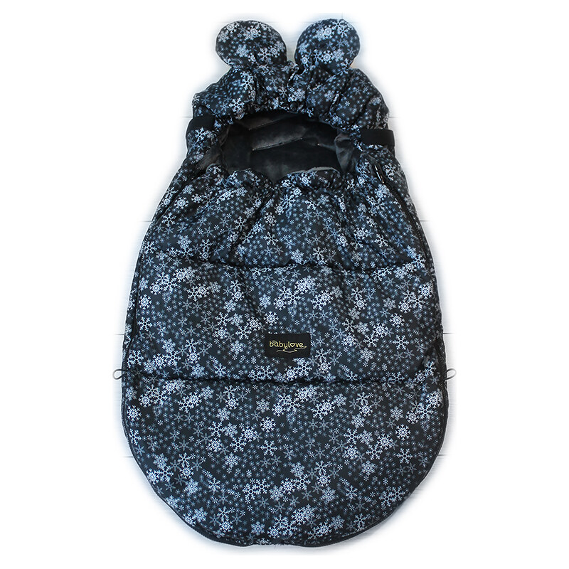 Baby Nellys nepromokavý fusak s oušky MIKI, fleece Velvet 90 x 50 cm - 99059220