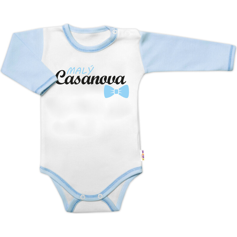 Body dl. rukáv s vtip. textem Baby Nellys, Malý Casanova, kluk