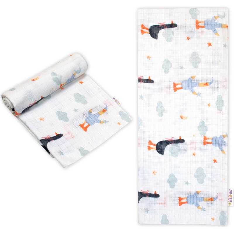 Baby Nellys Kvalitní bavlněná plenka - Tetra Premium, 70x80 cm - black 99060905