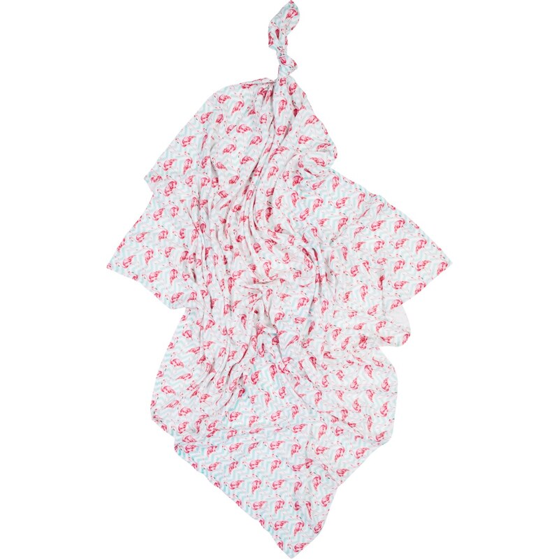 BocioLand Luxusní osuška, plenka 120x120cm, bambusová, Plameňáci 99844402