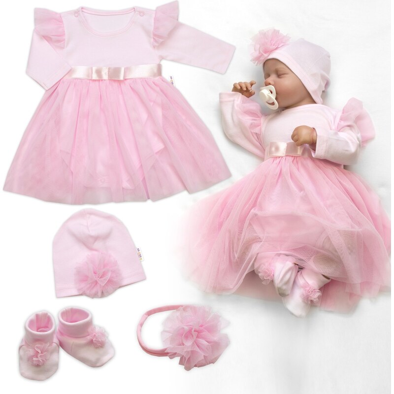Baby Nellys Luxusní 4D slavnostní sada oblečení pro miminko Girl - 100821706
