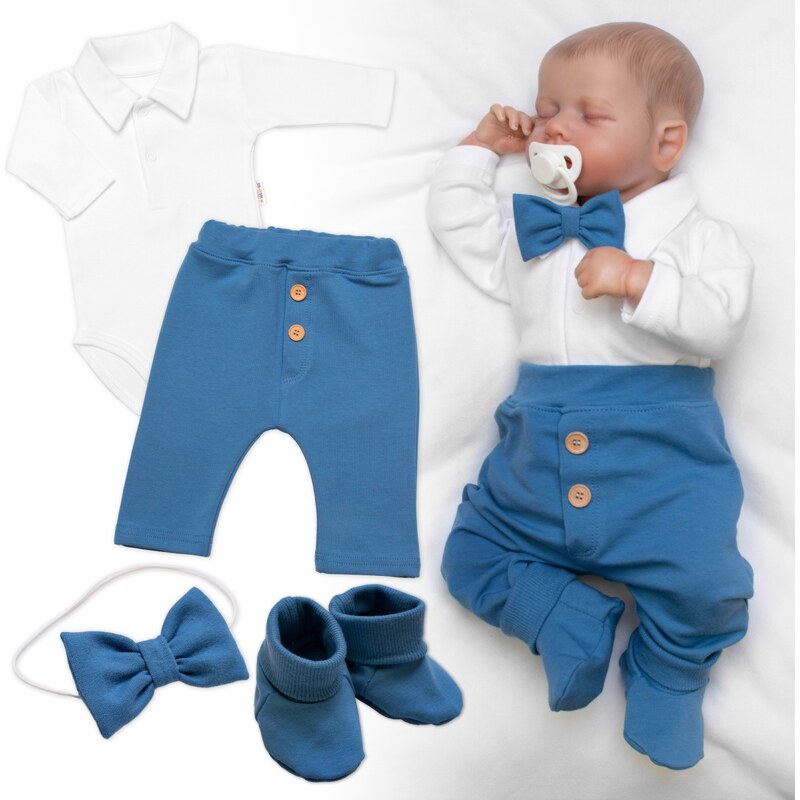 Baby Nellys 4D sada pro chlapečky Baby Elegán - modrý 102845243