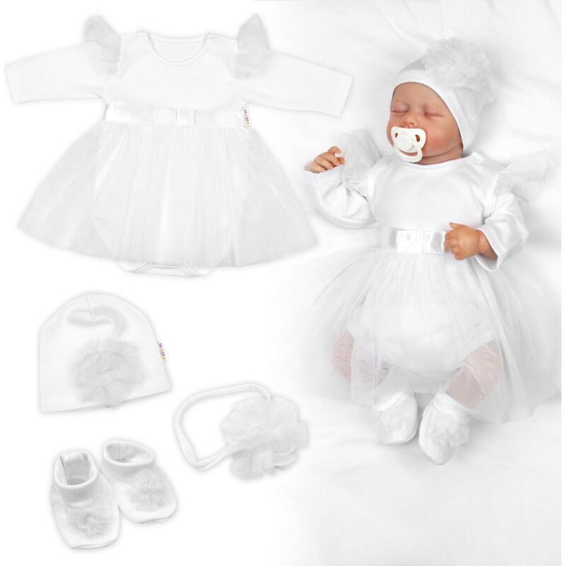 Baby Nellys Luxusní 4D slavnostní sada oblečení pro miminko Girl - 100532902