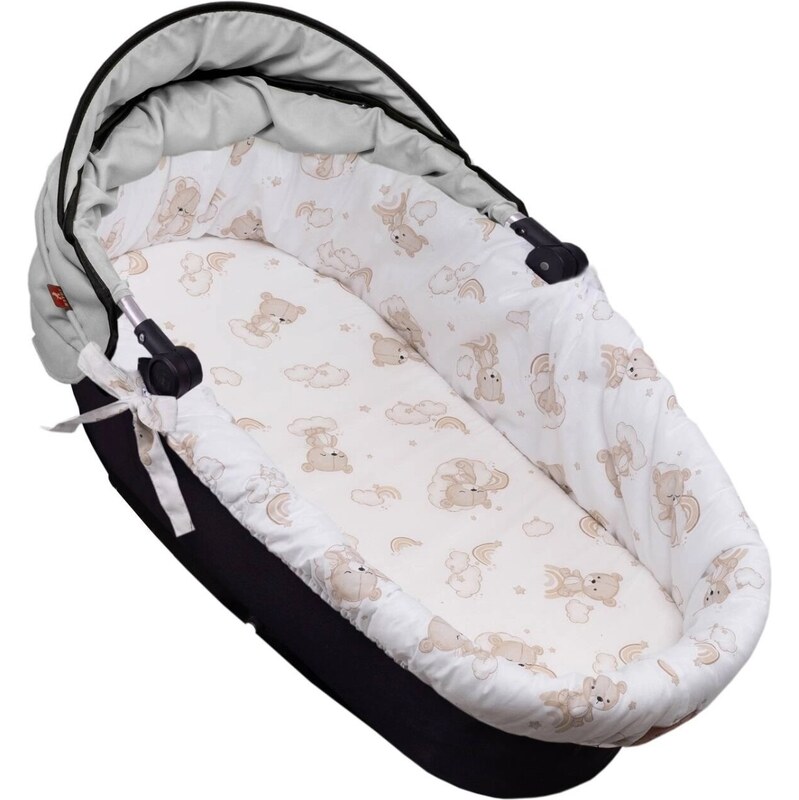 Baby Nellys Bavlněná vložka do kočárků/koše s pěnovou matrací, Malý 105551282