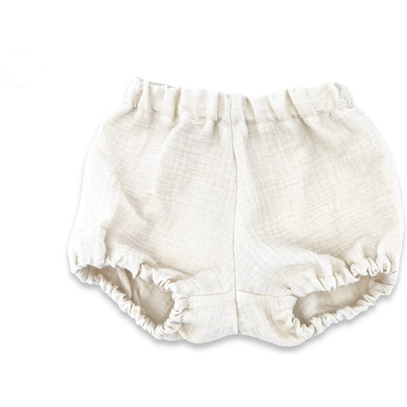 Baby Nellys Mušelínové kraťasky NATURE - smetanové, vel. S, 0-12m 107432294