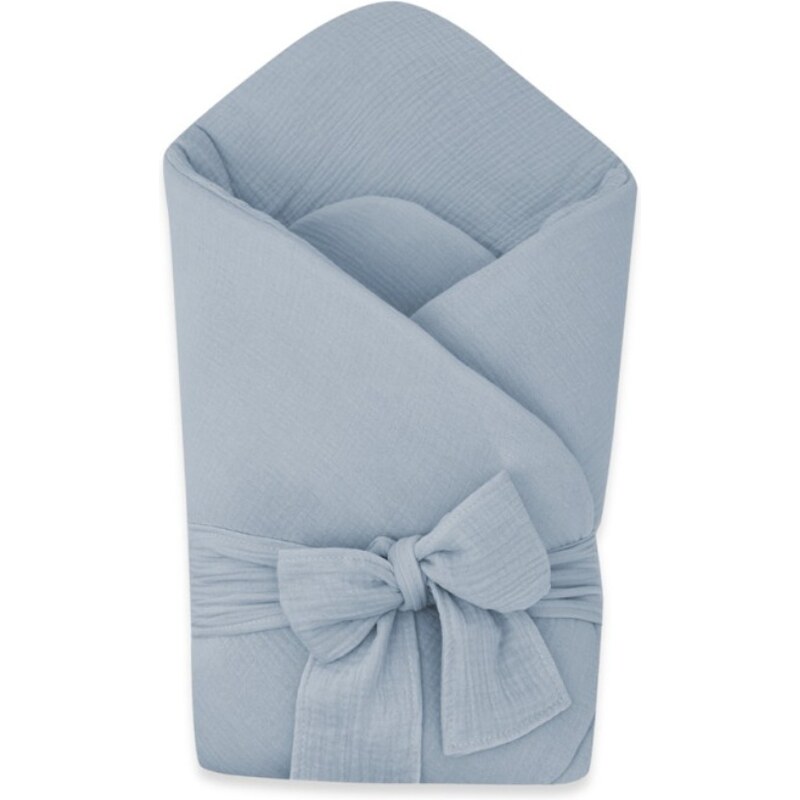 Baby Nellys Elegantní mušelínová zavinovačka s vázáním Nature, 75x75 109334504