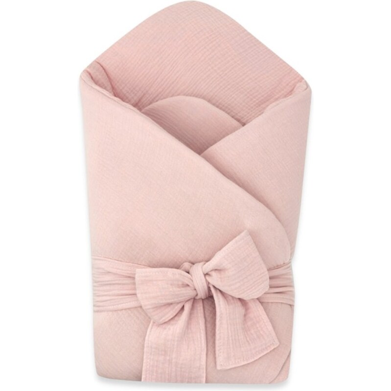 Baby Nellys Elegantní mušelínová zavinovačka s vázáním Nature, 75x75 107128507