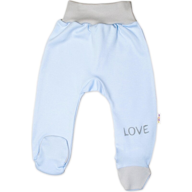 Baby Nellys Kojenecké polodupačky, modré - Love 99061546