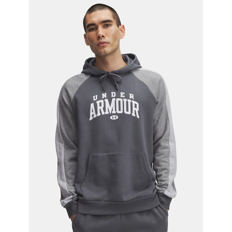 Pánská mMikina Under Armour UA Rival Flc CB Hood-GRY - Pánské
