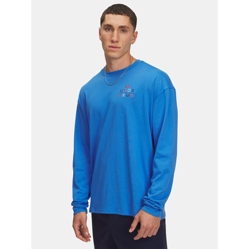 Pánské tričko Under Armour UA HWT MODERN SPORT OS LS-BLU -