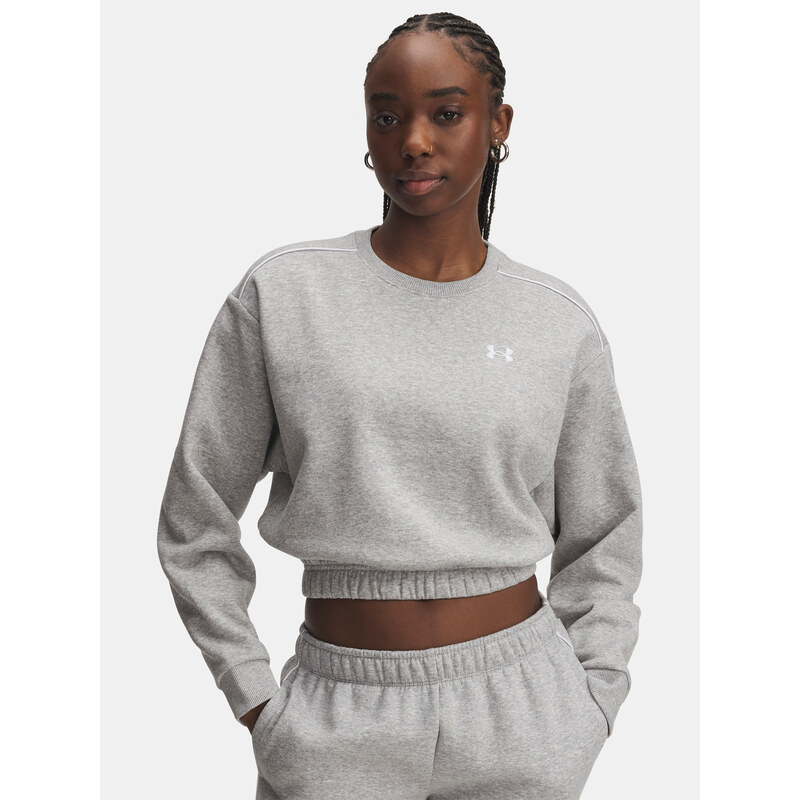 Dámská mMikina Under Armour UA Rival Fleece Piped Crew-GRY -