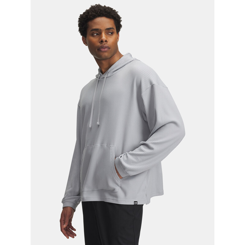 Pánská mMikina Under Armour UA Rival Waffle Hoodie-GRY - Pánské