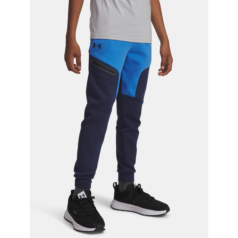 Chlapecké tepláky Under Armour UA B Unstoppable Flc Jogger-BLU -
