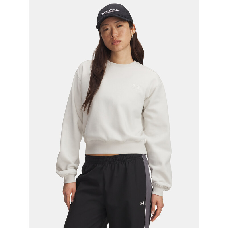 Dámská mMikina Under Armour UA Icon Vida Flc Crew-WHT - Dámské