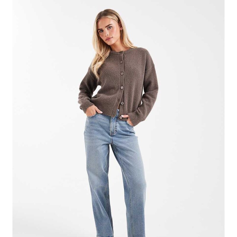 Miss Selfridge Petite straight leg jean in mid wash-Blue 115512441
