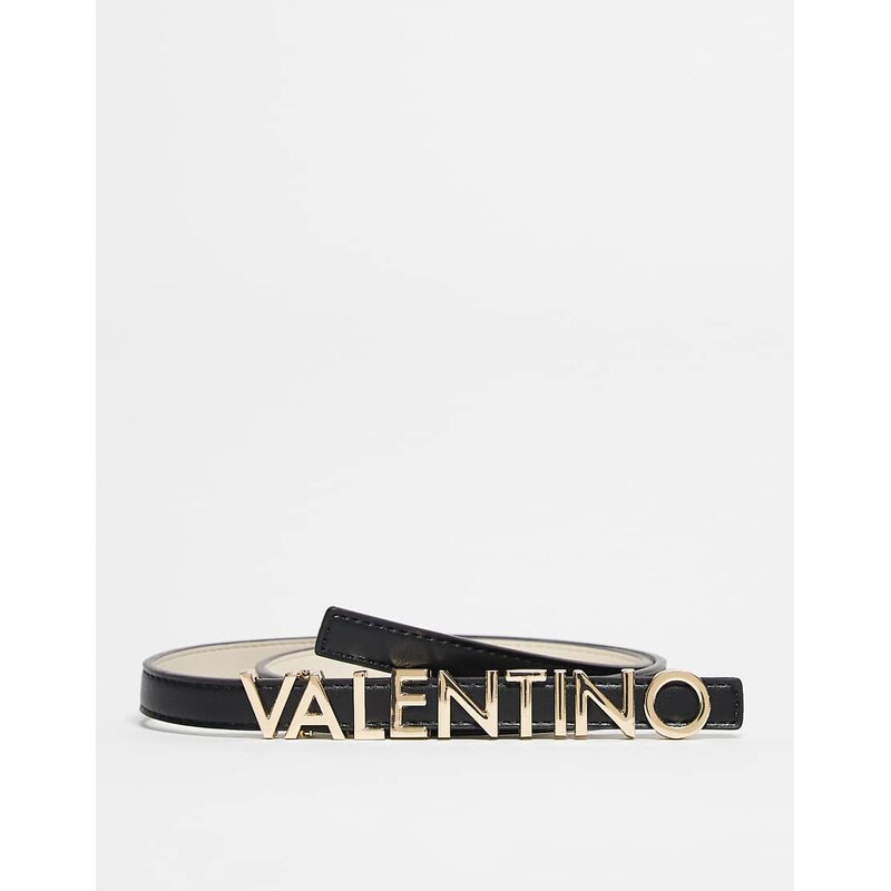Valentino Belty skinny belt with gold hardware in black - BLACK 109149246