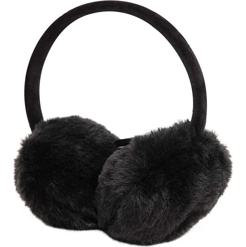 New Era Womens faux fur ear muffs in black