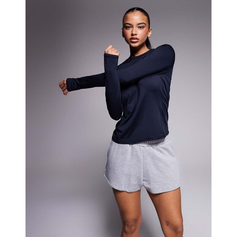 4505 Icon active quick dry long sleeve running top in navy 109149556