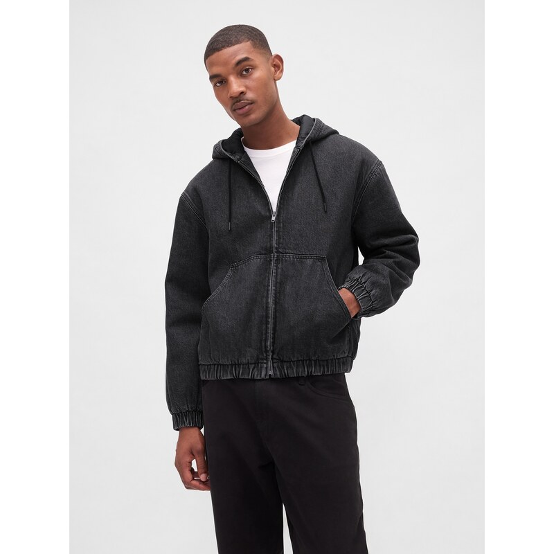 GAP Pánská Zateplená džínová oversize sherpa bunda UltraSoft