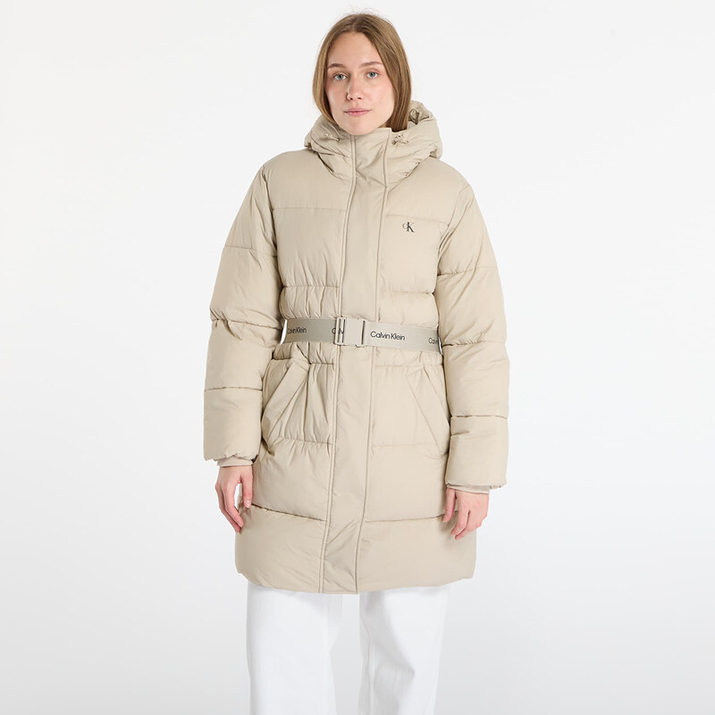 Bunda Calvin Klein Jeans Belted Midweight Coat Brown L