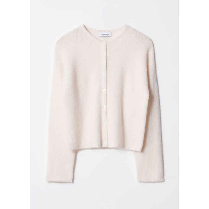 H&M - Pletený kardigans příměsí alpaky - bílá 108131307