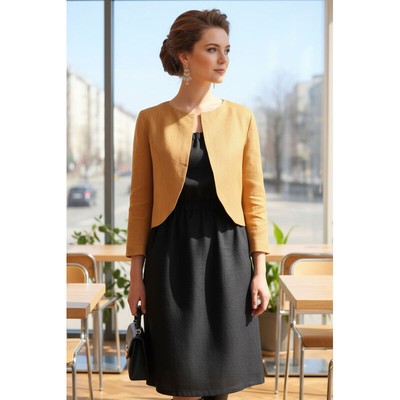 České autorské bolerko Lotika ze 100% lnu Premium quality 73961275