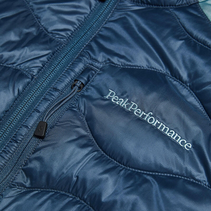 Pánská Prošívaná bunda PEAK PERFORMANCE HELIUM DOWN HYBRID JACKET MEN G79843060_B45 – Tmavě modrá