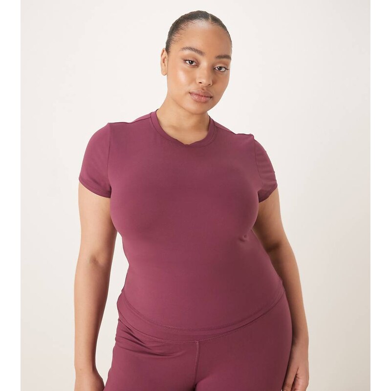 4505 Curve Icon soft touch studio baby t-shirt in burgundy-Purple 114719393