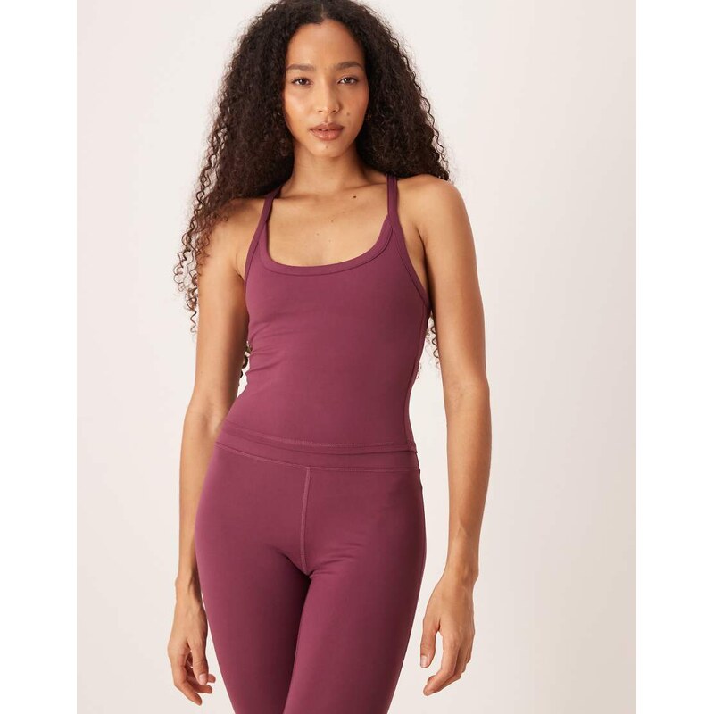 4505 Icon soft touch yoga cami with inner bra and adjustable straps in 109173324