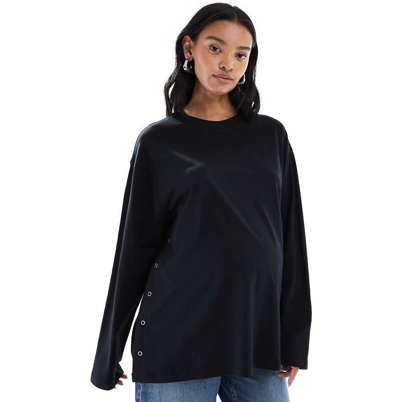 ASOS Maternity ASOS DESIGN Maternity Nursing long sleeve t-shirt in 115589457