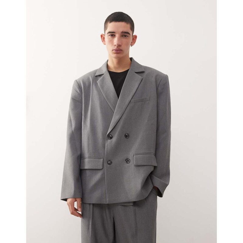 Reclaimed Vintage oversized boxy dad double breasted blazer co