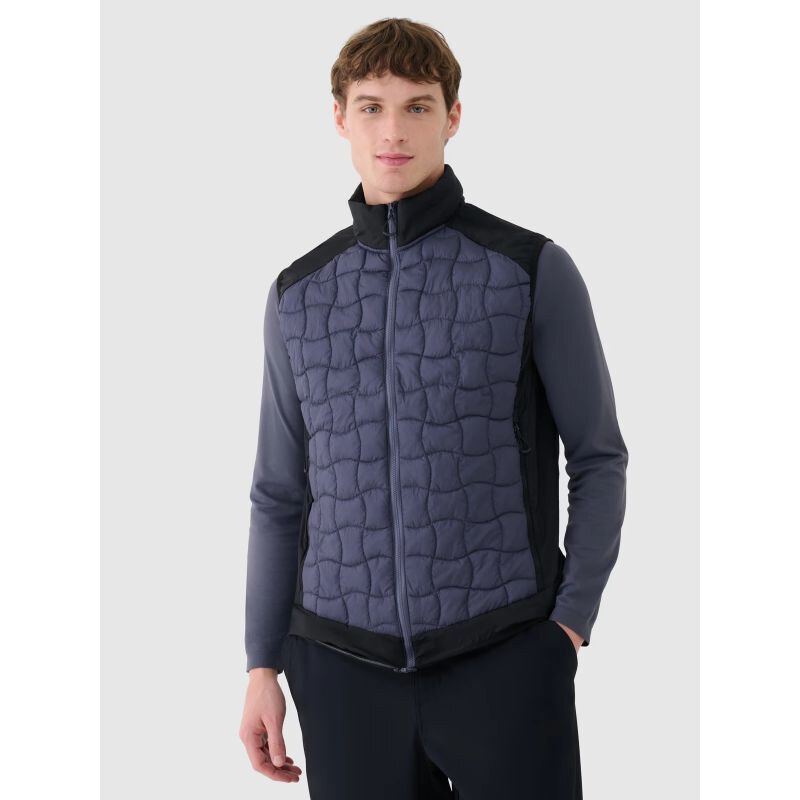 Pánská péřová trekingová vesta s výplní Primaloft Black 4F 109174282