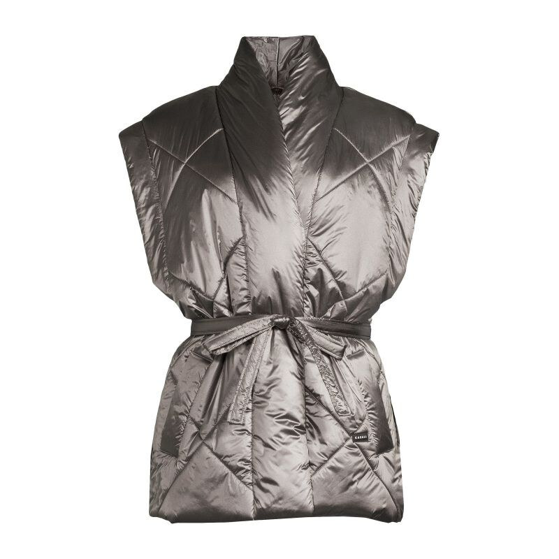 CASALL Mellow Wrap Quilt Vest šedá 109175315