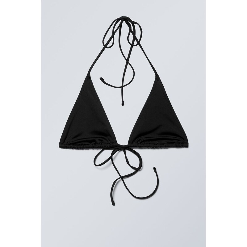 H&M - Strappy Triangle Bikini Top - černá 108130356