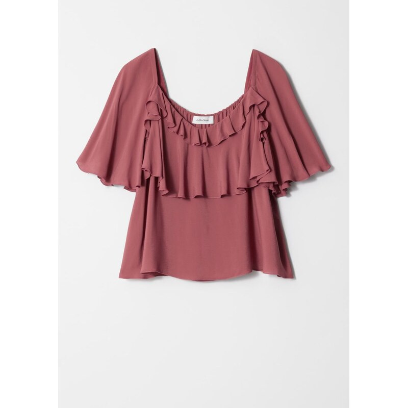 H&M - Halenkas volánky - červená 108131318