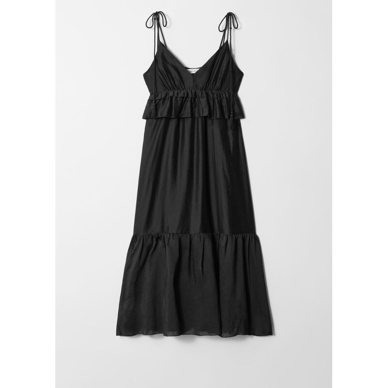 H&M - Strappy Midi Dress - černá 108131701