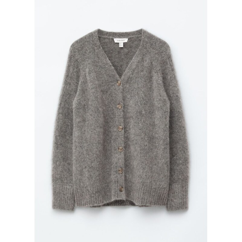 H&M - Dlouhý kardigan ze směsi mohéru - hnědá 108904708