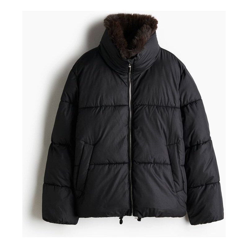 H&M - Oversized vatovaná bunda - Černá