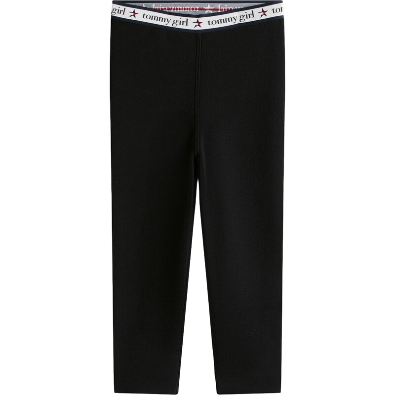 Tommy Jeans Legíny černá / bílá