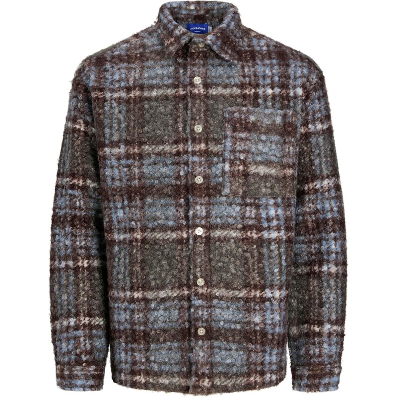 JACK & JONES Košile DENVER opálová / čokoládová / šedý melír /