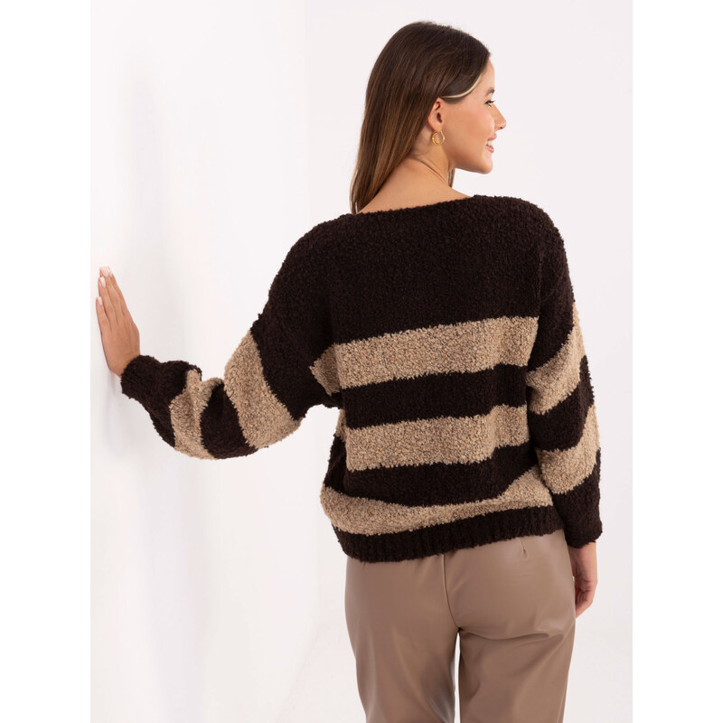 Italy Moda Sweater-MI-SW-WK3031.22-dark brown