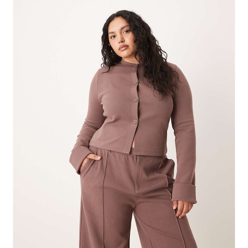 ASOS Curve ASOS DESIGN Curve cardi with turnback sleeve detail in 109186935