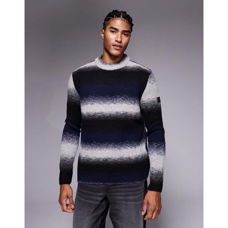 Barbour International Vector colour block crew neck jumper in