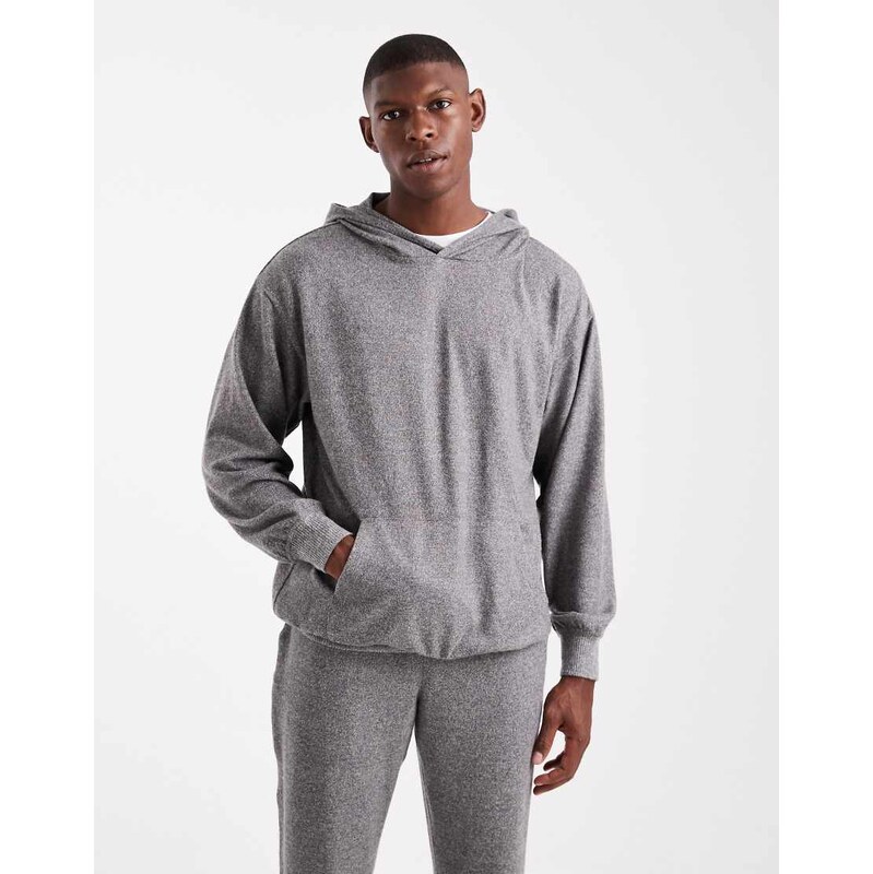 New Look super soft hoodie co-ord in dark grey
