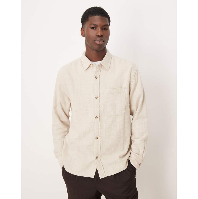 Abercrombie & Fitch long sleeve cropped flannel shirt with