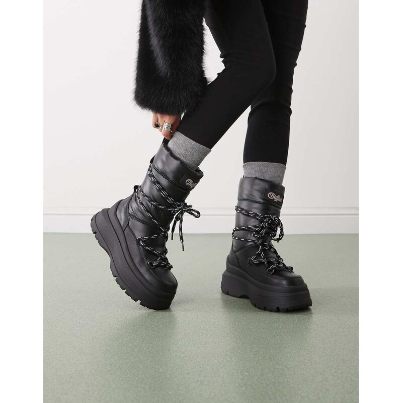 Buffalo snow puffer boot in black 109378523