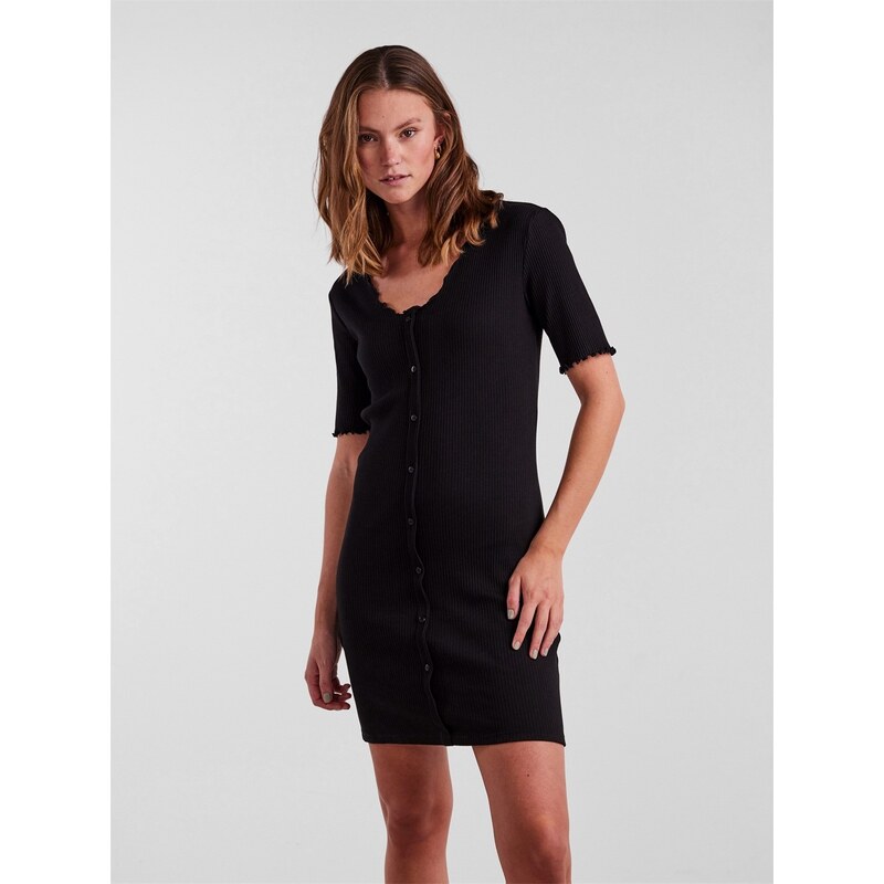 Šaty Pieces Black 2836403