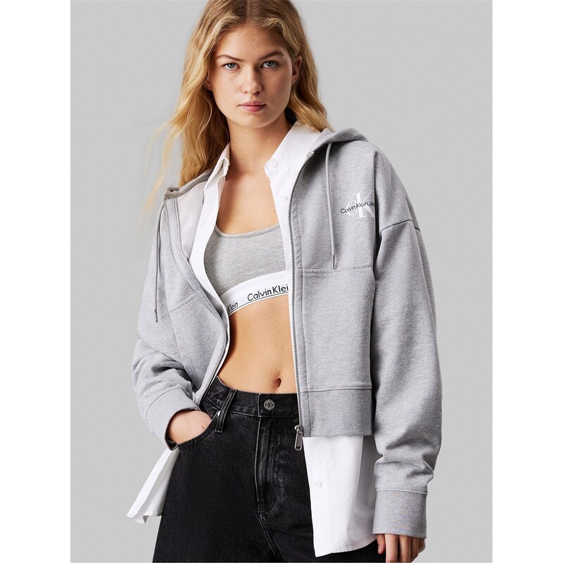 Mikina Calvin Klein Jeans H Grey Heather 8813428
